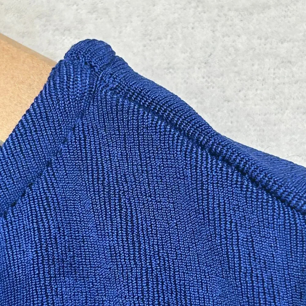 CHICOS Top 3 XL TRAVELERS Classic Side Slit Tank Naia Boat Neck Tunic Blue NEW_3